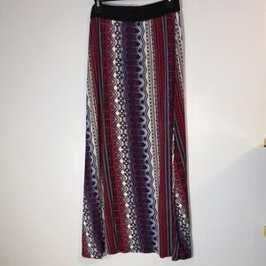 Cato‎ Vibrant Striped Maxi Skirt Size L